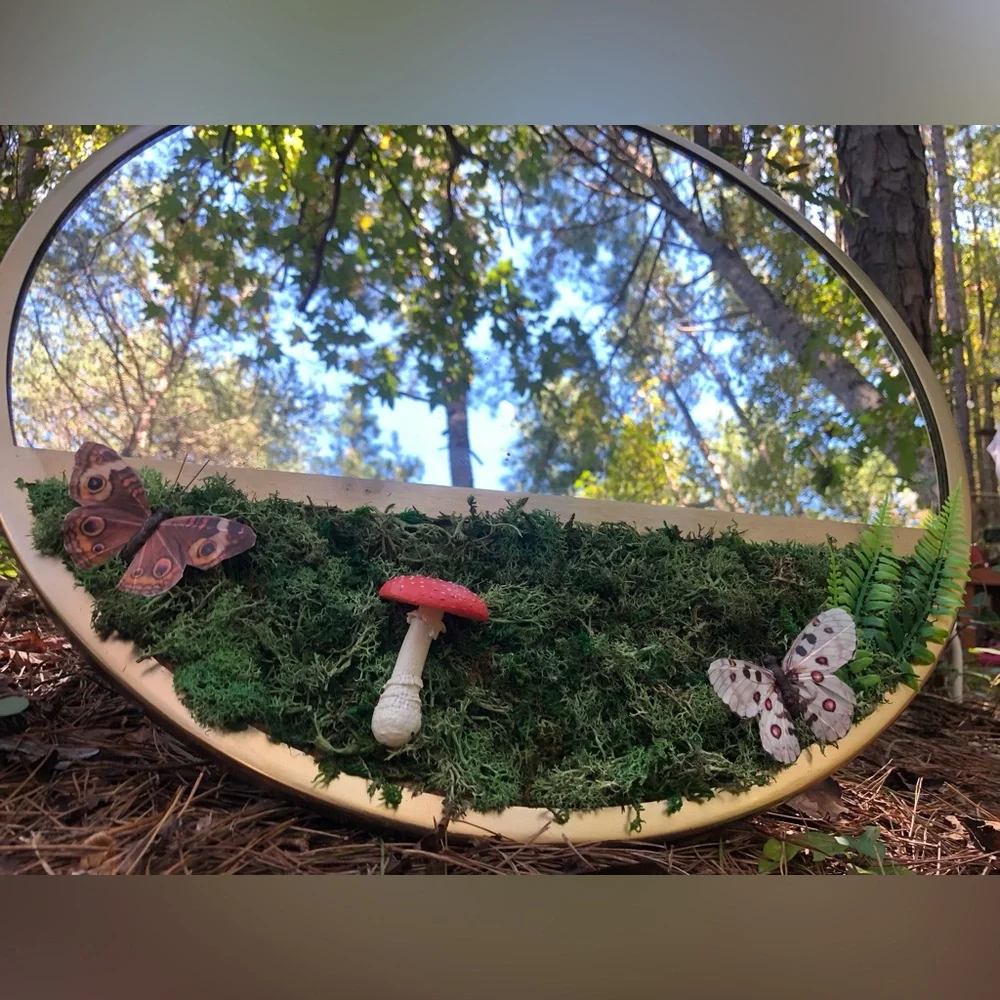 Fairy Moss Mushroom Mirror